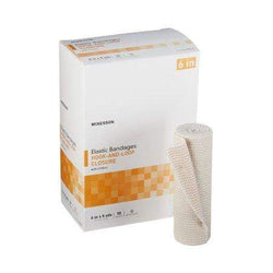 Elastic Bandage McKesson 6 Inch X 5 Yard Hook and Loop Closure NonSterile