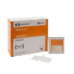 McKesson Prep Pads Alcohol Prep Pad Webcol Isopropyl Alcohol 70% Individual Packets Medium Sterile
