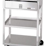 Mobile Stand - Stainless Steel - 2-shelf with drawer
