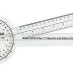Baseline Plastic Absolute+Axis Goniometer - HiRes 360 Degree Head - 12 inch Arms