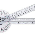 Baseline Plastic Goniometer - 360 Degree Head - 12 inch Arms
