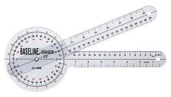 Baseline Plastic Goniometer - 360 Degree Head - 12 inch Arms