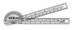 Baseline Plastic Goniometer - Pocket Style - HiRes 180 Degree Head - 6 inch Arms