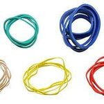 CanDo Hand Exerciser - Additional Latex Free Bands - 25 bands (5 each: tan, yellow, red, green, blue)