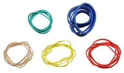 CanDo Hand Exerciser - Additional Latex Free Bands - 25 bands (5 each: tan, yellow, red, green, blue)