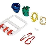 CanDo Adjustable Hand Grip Exercisers CanDo¨ Latex Free rubber-band hand exerciser, with 25 bands (5 each: tan, yellow, red, green, blue)