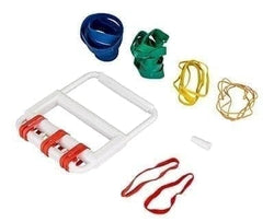 CanDo Adjustable Hand Grip Exercisers CanDo¨ Latex Free rubber-band hand exerciser, with 25 bands (5 each: tan, yellow, red, green, blue)