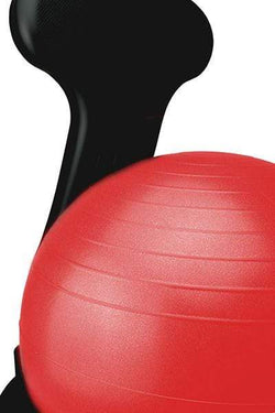 CanDo Ball Chair - Plastic - Mobile - with Back - Adult Size - with Red Ball