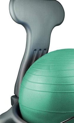 CanDo Ball Chair - Plastic - Mobile - with Back - Child Size - with 15" Green Ball