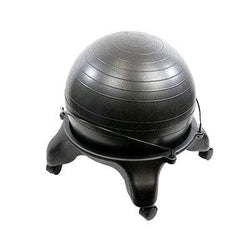 CanDo Ball Stool - Plastic - Mobile - No Back - Adult Size - with 22" Black Ball