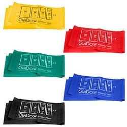 CanDo CanDo AccuForce Exercise Band CanDo AccuForce Exercise Band - 4' exercisers, 5-piece set (1 each: yellow, red, green, blue, black)