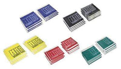 CanDo AccuForce Exercise Band - boxes of 40, 4' lengths, 5-piece set (1 each: yellow, red, green, blue, black)