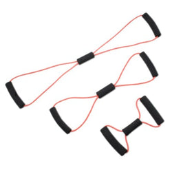 CanDo CanDo BowTie Tubing Exercisers CanDo Tubing BowTie Exerciser - 3-piece set (14", 22", 30"), red