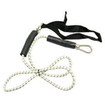 CanDo exercise bungee cord with attachments, 4', Black - x-heavy