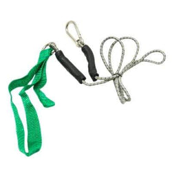 CanDo exercise bungee cord with attachments, 4', Green - medium
