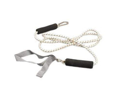 CanDo exercise bungee cord with attachments, 4', Silver - xx-heavy
