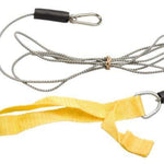 CanDo exercise bungee cord with attachments, 7', Yellow - x-light