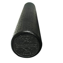 CanDo Foam Roller - Black Composite - Extra Firm - 6" x 36" - Round