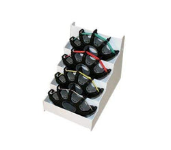 CanDo Digi-Extend Exercisers, Set of 4, 56 Bands Total (20 Tan, 16 Yellow, 12 Red, 8 Green), Metal Stand