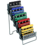 CanDo Digi-Flex hand exerciser - set of 5 (yellow, red, green, blue, black), with metal rack