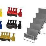 Digi-Flex Thumb - Set of 8 (1 each: tan, yellow, red, green, blue, black, silver, gold), with 2 metal stands