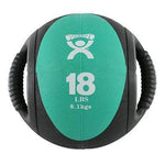 CanDo, Dual-Handle Medicine Ball, 9" Diameter, Green, 18 lb.