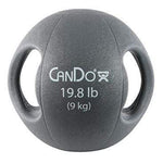 CanDo, Molded Dual Handle Medicine Ball, Silver, 19.8 lb. (9 kg)