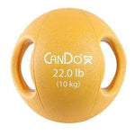 CanDo, Molded Dual Handle Medicine Ball, Gold, 22 lb. (10 kg)