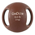 CanDo, Molded Dual Handle Medicine Ball, Tan, 6.6 lb. (3 kg)