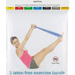 CanDo Latex-Free Exercise Band - PEP Pack - Easy (Yellow, Red, Green)