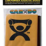 CanDo Low Powder Exercise Band Pep Pack - Challenging with black, silver and gold band