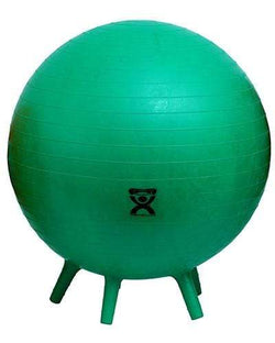 CanDo Inflatable Exercise Ball - with Stability Feet - Green - 26" (65 cm)