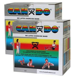 CanDo Latex Free Exercise Band - 100 yard (2 x 50 yard rolls) - Silver - xx-heavy