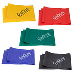 CanDo CanDo Latex Free Pre-cut Exercise Band CanDo Latex Free Exercise Band - 4' length, 5-piece set (1 each: yellow, red, green, blue, black)