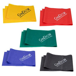 CanDo CanDo Latex Free Pre-cut Exercise Band CanDo Latex Free Exercise Band - 4' length, 5-piece set (1 each: yellow, red, green, blue, black)