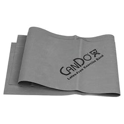 CanDo CanDo Latex Free Pre-cut Exercise Band CanDo Latex Free Exercise Band - 4' length - Silver - xx-heavy
