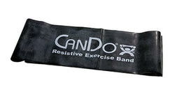 CanDo CanDo Latex Free Pre-cut Exercise Band CanDo Latex Free Exercise Band - 5' length - Black - x-heavy