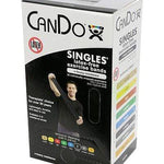 CanDo Latex Free Exercise Band - box of 30, 5' length - Black - x-heavy