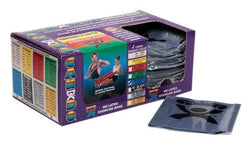 CanDo Latex Free Exercise Band - box of 40, 4' length - Blue - heavy