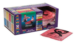CanDo Latex Free Exercise Band - box of 40, 4' length - Red - light