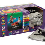 CanDo Latex Free Exercise Band - case of 40 (2 ea: boxes of 20), 4' length - Silver - xx-heavy