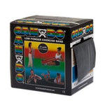 CanDo Low Powder Exercise Band - 25 yard roll - Black - x-heavy