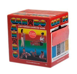 CanDo Low Powder Exercise Band - 25 yard roll - Red - light