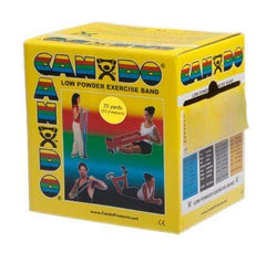 CanDo Low Powder Exercise Band - 25 yard roll - Yellow - x-light