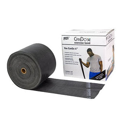 CanDo CanDo Low Powder Exercise Band Rolls CanDo Low Powder Exercise Band - 50 yard roll - Black - x-heavy