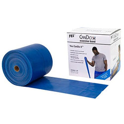 CanDo CanDo Low Powder Exercise Band Rolls CanDo Low Powder Exercise Band - 50 yard roll - Blue - heavy