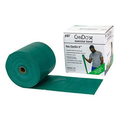 CanDo CanDo Low Powder Exercise Band Rolls CanDo Low Powder Exercise Band - 50 yard roll - Green - medium