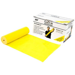 CanDo CanDo Low Powder Exercise Band Rolls CanDo Low Powder Exercise Band - 6 yard roll - Yellow - x-light