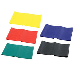 CanDo CanDo Low Powder Pre-cut Exercise Band CanDo Low Powder Exercise Band - 4' lengths, 5-piece set (1 each: yellow, red, green, blue, black)