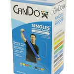 CanDo Low Powder Exercise Band - box of 30, 5' length - Blue - heavy